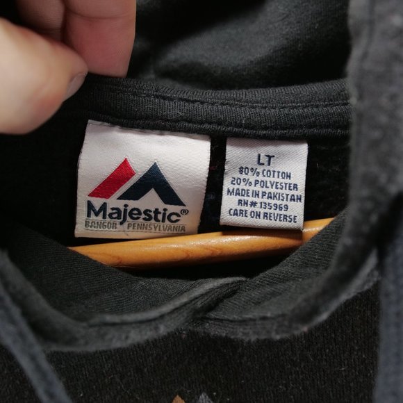 Majestic San Francisco Giants Hoodie Mens Large Tall Black‎ Orange Sweatshirt - Picture 8 of 9